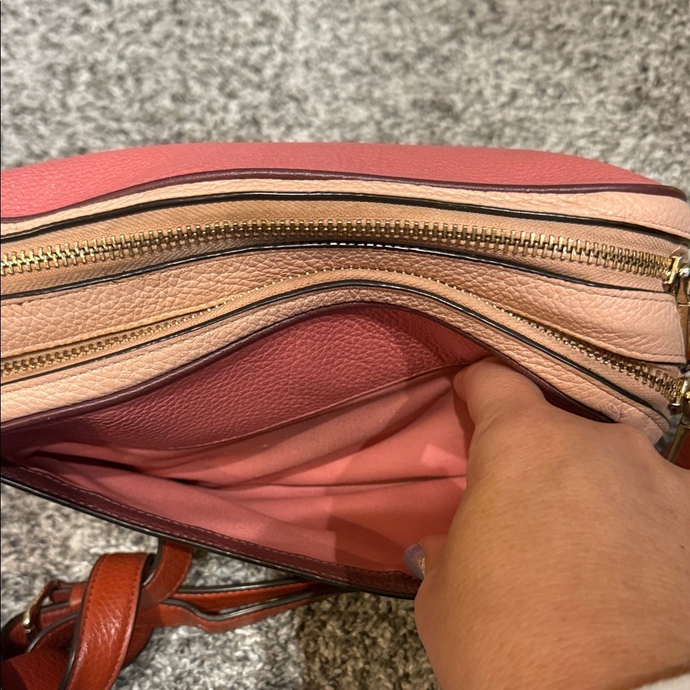 Coach Pink Leather Jes crossbody Bag purse designer tan handbag messenger - Picture 8 of 13